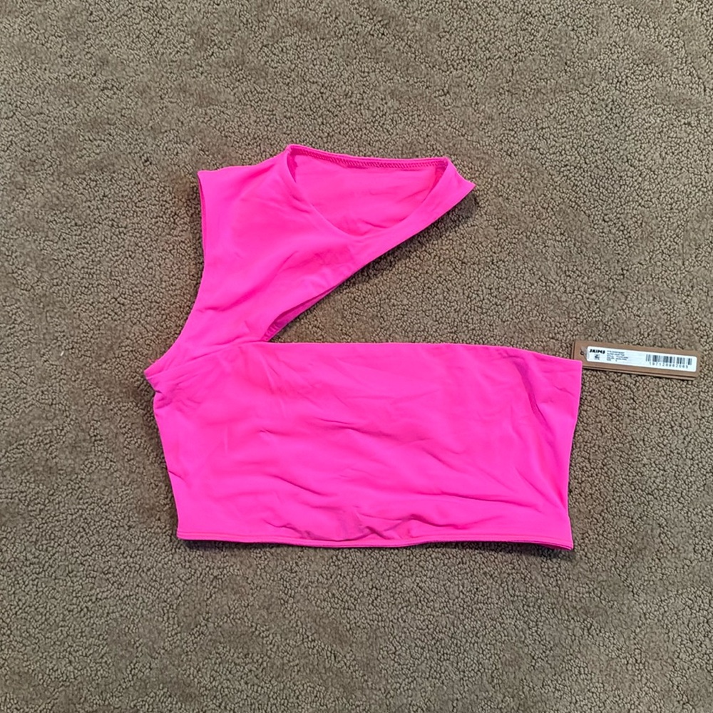 SKIMS Fits Everybody Super Crop Top Neon Pink S